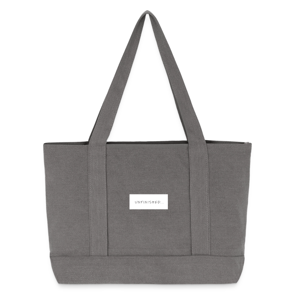 Cotton Pigment Dyed Tote Bag - charcoal grey