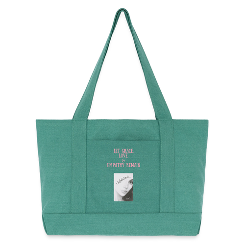 Cotton Pigment Dyed Tote Bag - mermaid green