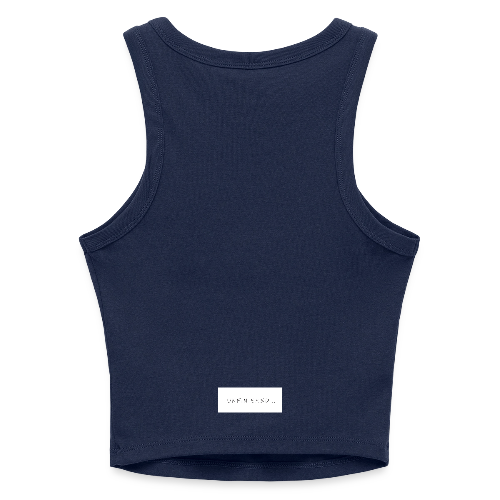 Slim Fit Rib Women's Tank Top - navy