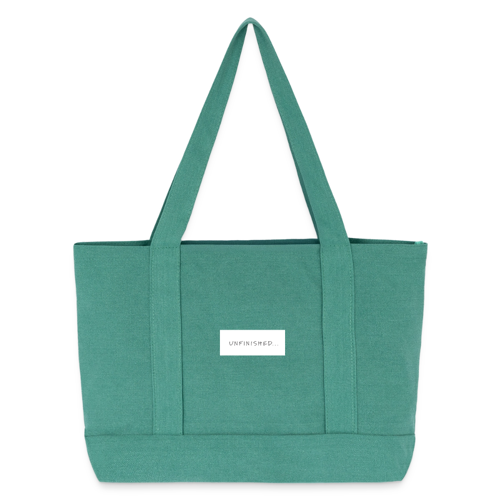 Cotton Pigment Dyed Tote Bag - mermaid green
