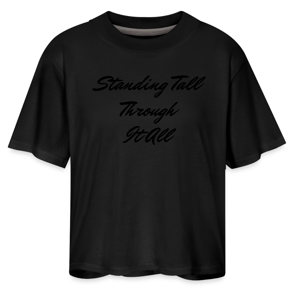 Women's Boxy Tee - black