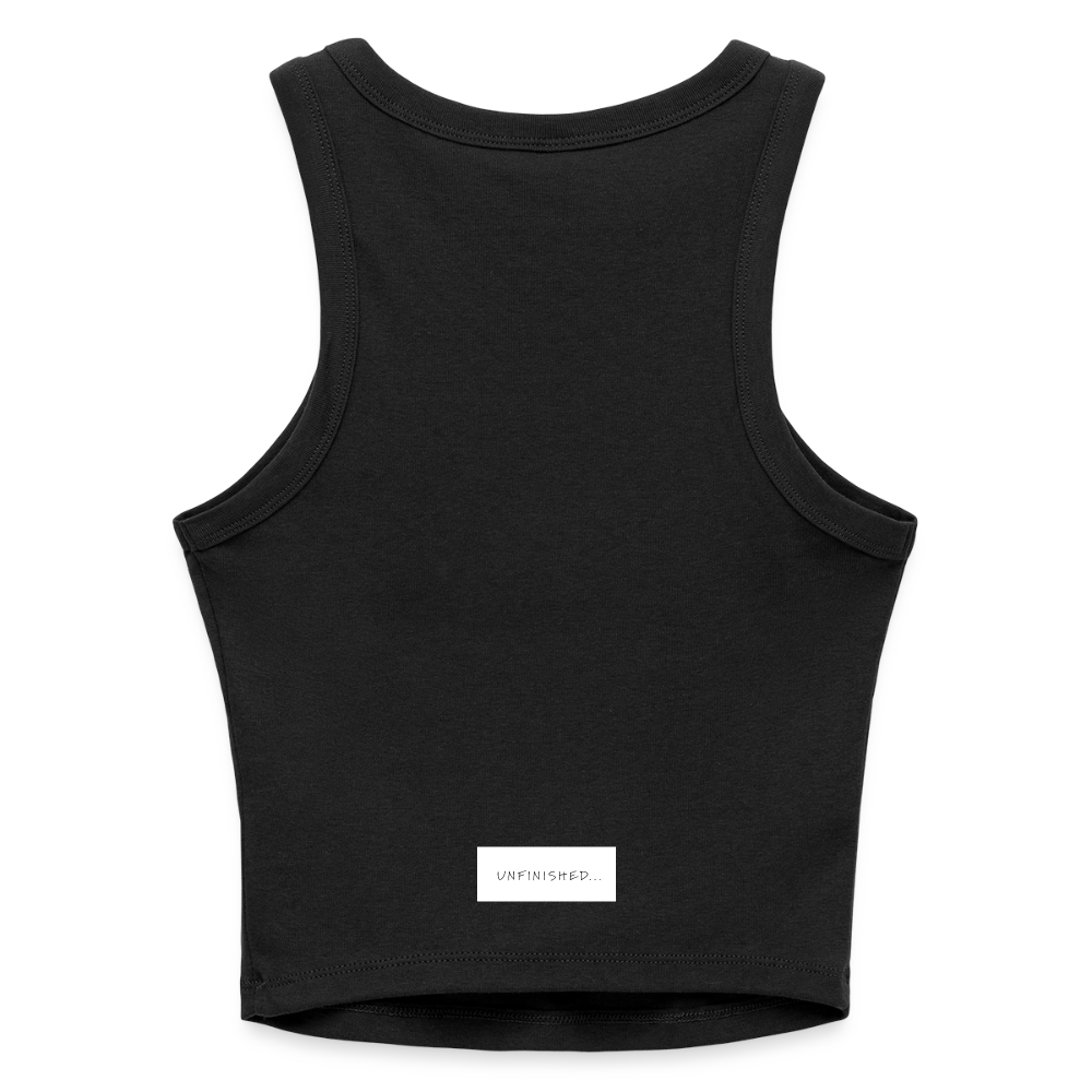 Slim Fit Rib Women's Tank Top - black