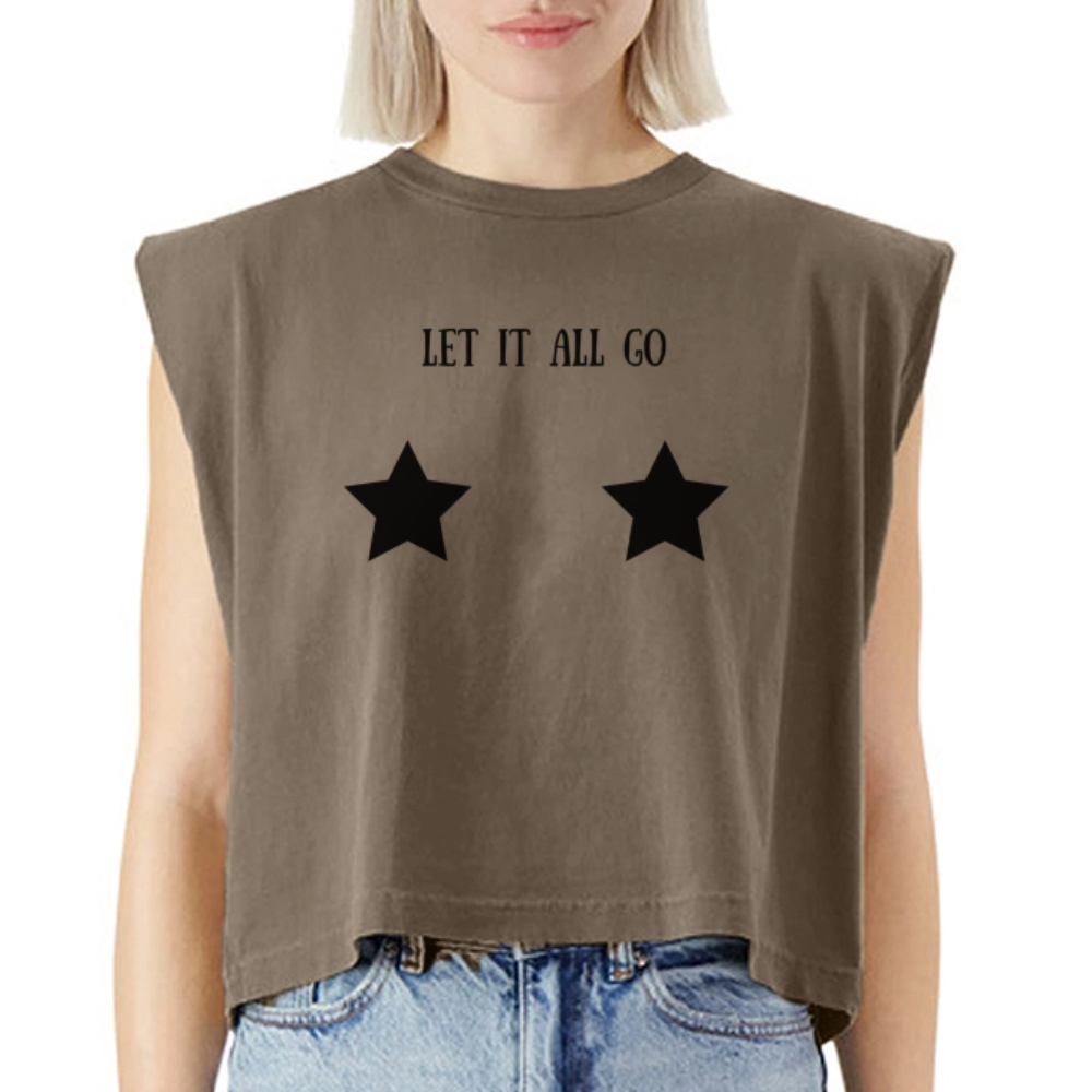Washed Women´s Muscle Tank Top - faded brown