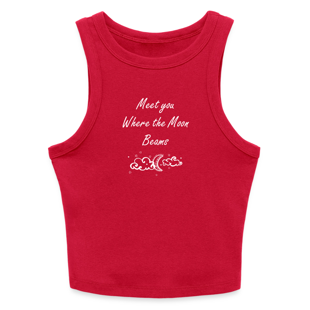 Slim Fit Rib Women's Tank Top - red