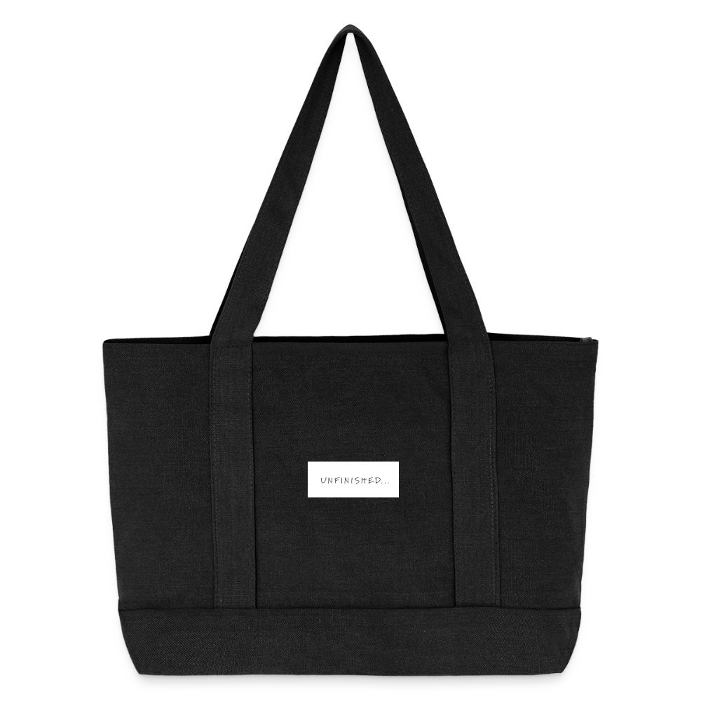 Cotton Pigment Dyed Tote Bag - washed black