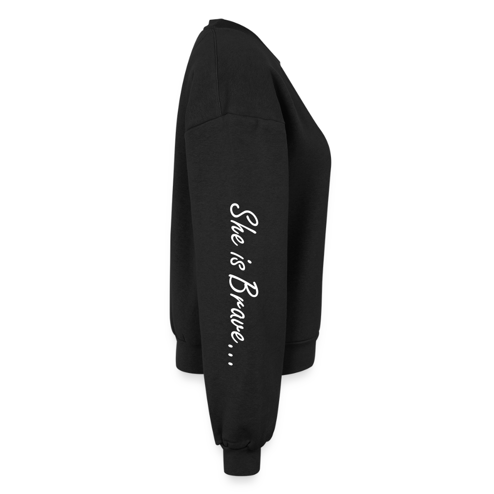 Women's Fleece Crewneck Sweatshirt - black