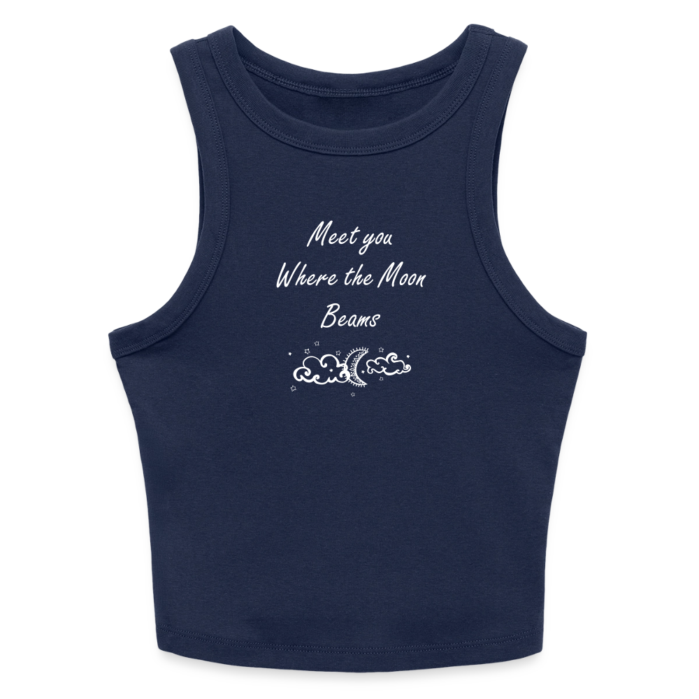 Slim Fit Rib Women's Tank Top - navy