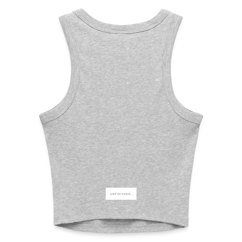 Slim Fit Rib Women's Tank Top - heather gray