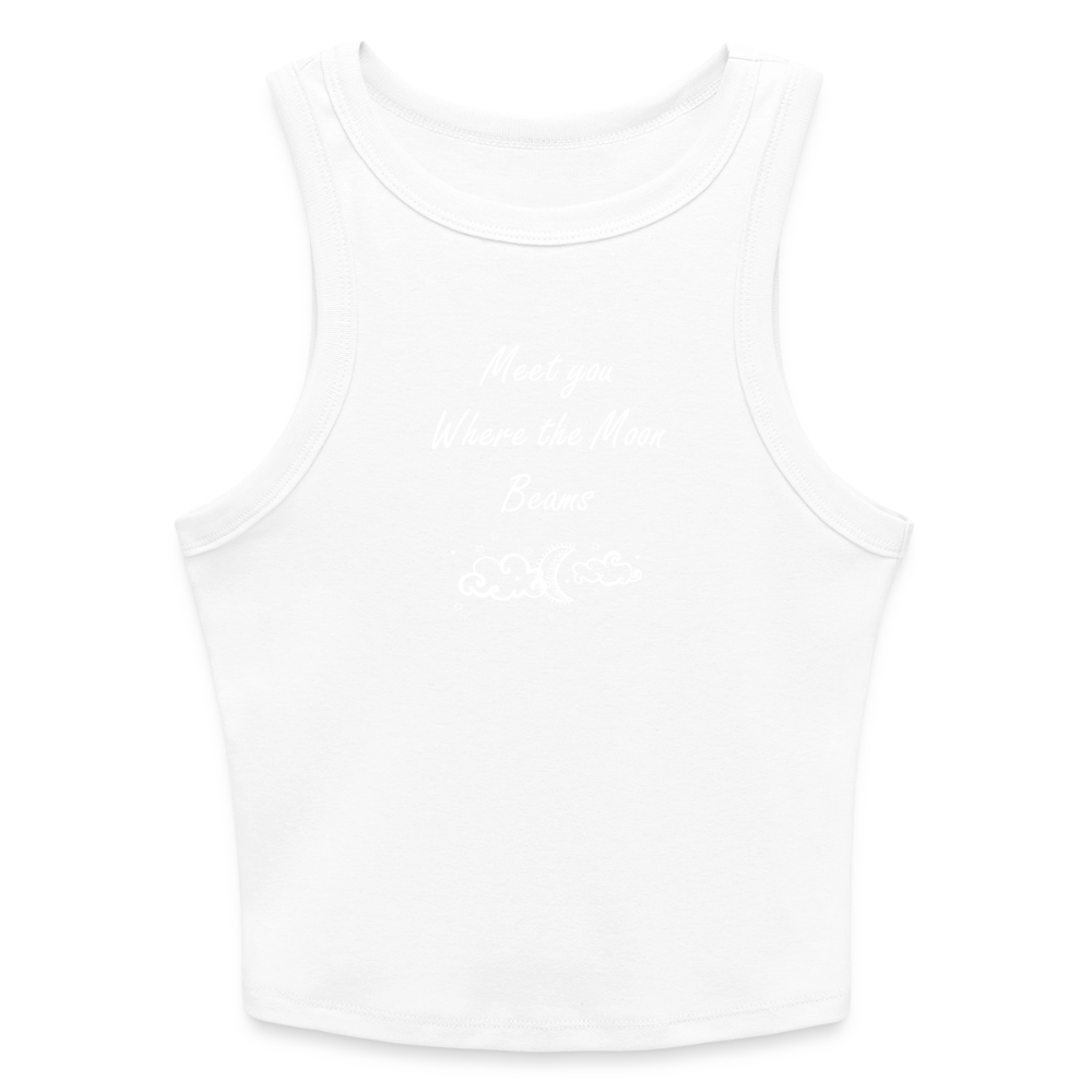 Slim Fit Rib Women's Tank Top - white