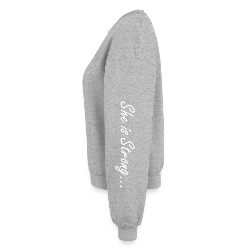 Women's Fleece Crewneck Sweatshirt - heather grey