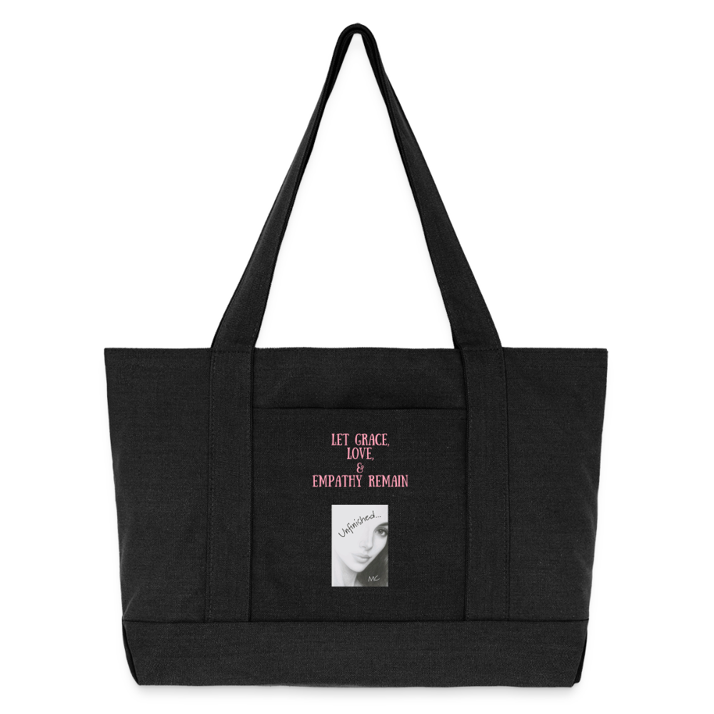 Cotton Pigment Dyed Tote Bag - washed black