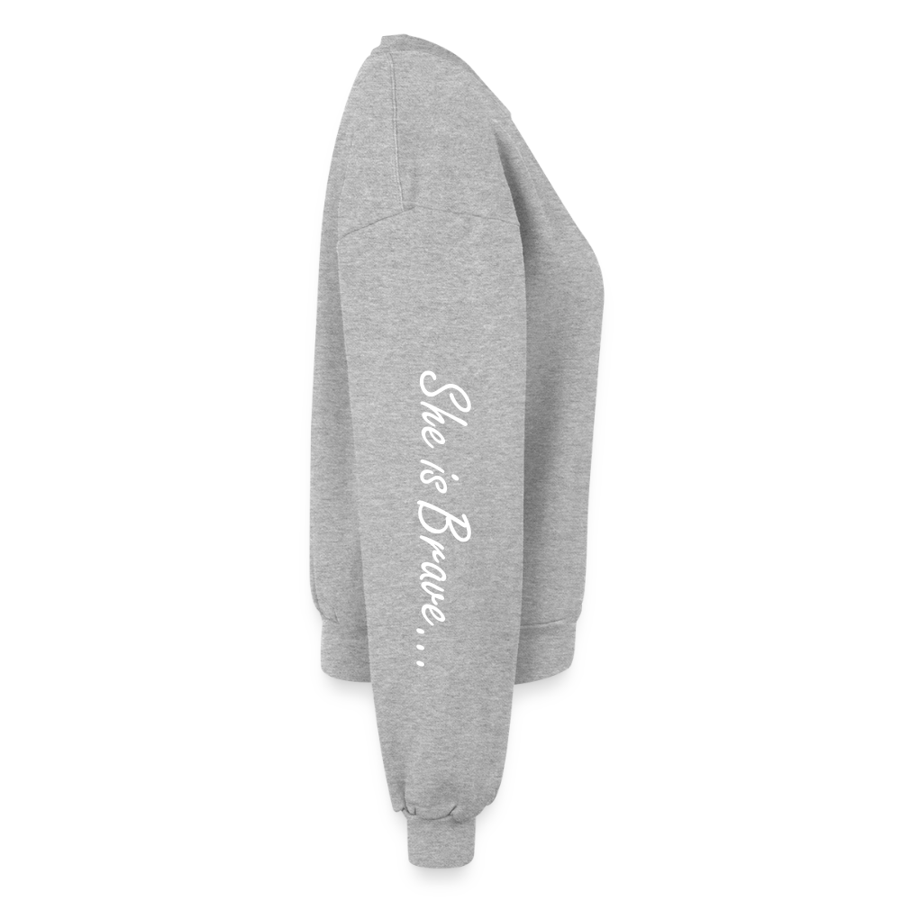 Women's Fleece Crewneck Sweatshirt - heather grey