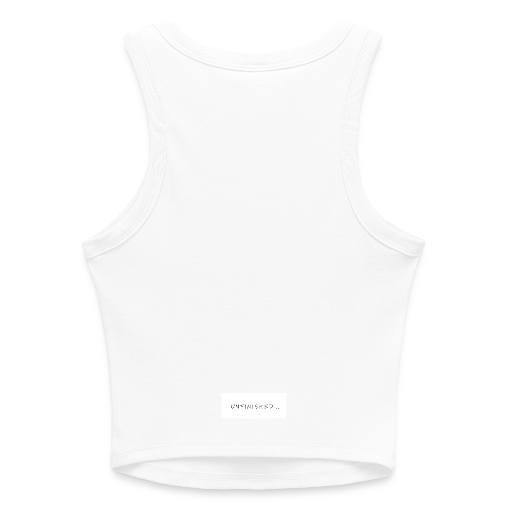 Slim Fit Rib Women's Tank Top - white