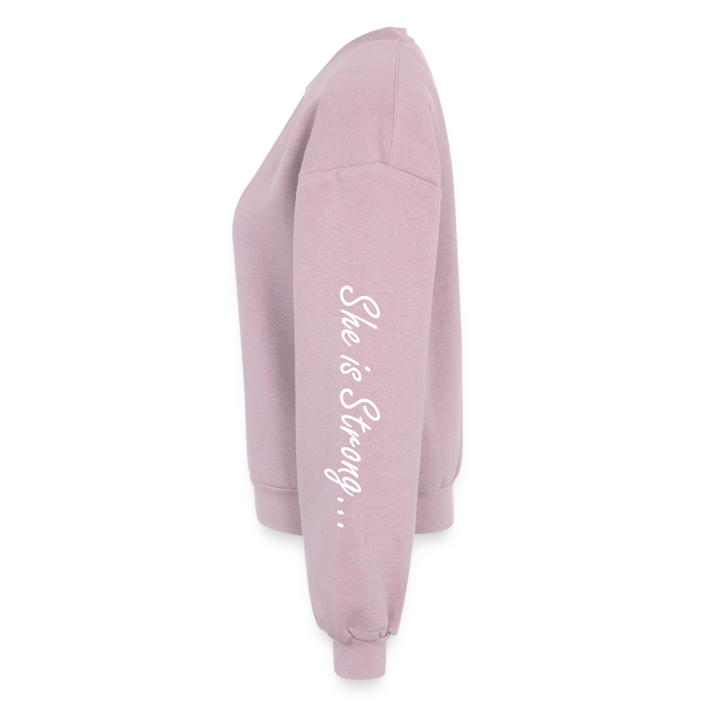 Women's Fleece Crewneck Sweatshirt - blush pink 