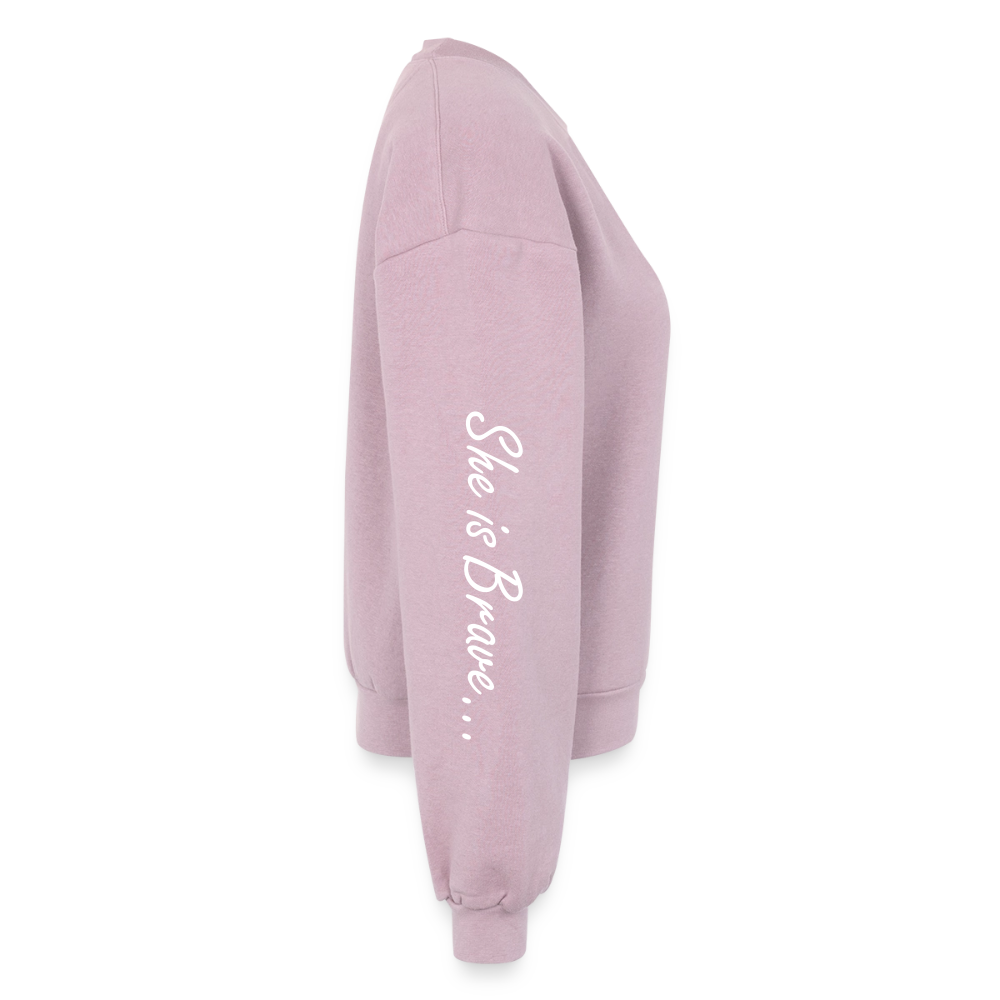 Women's Fleece Crewneck Sweatshirt - blush pink 
